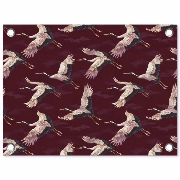 Tuinposter - Kraanvogels - Klassiek - Bordeaux — 1