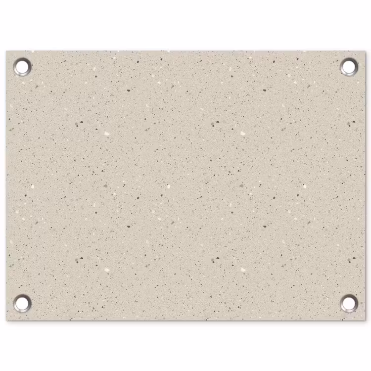 Tuinposter - Lichtbeige - Terrazzo - Grijs — 1
