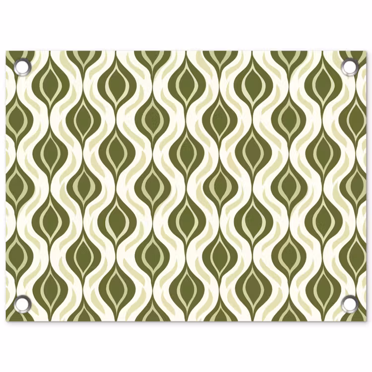 Tuinposter - Patroon - Retro - Groen — 1