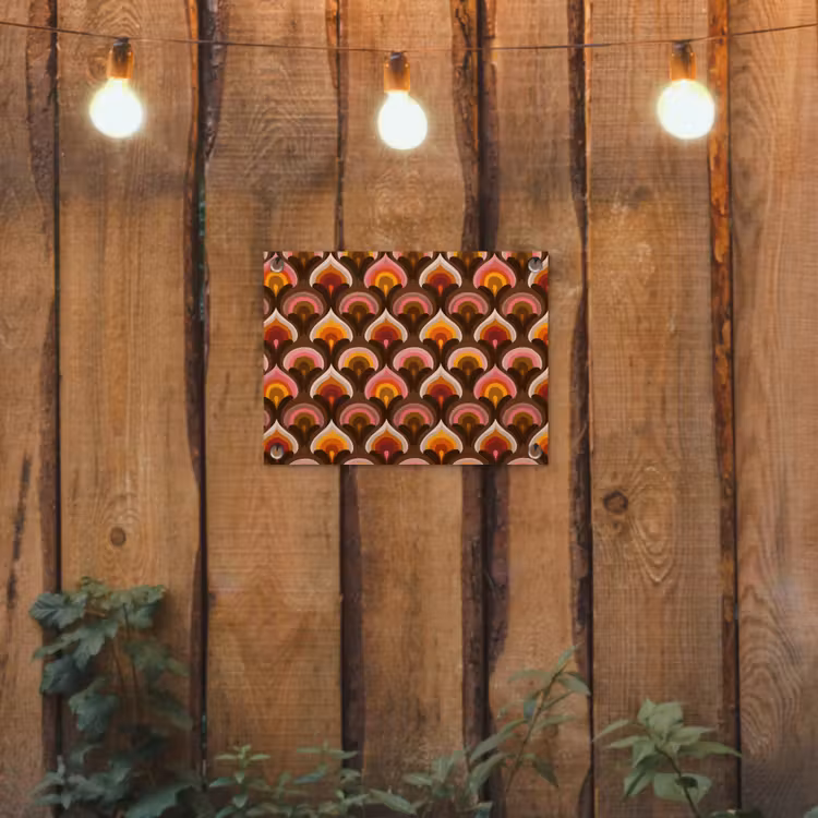 Tuinposter - Patroon - Retro - Kleurrijk — 2