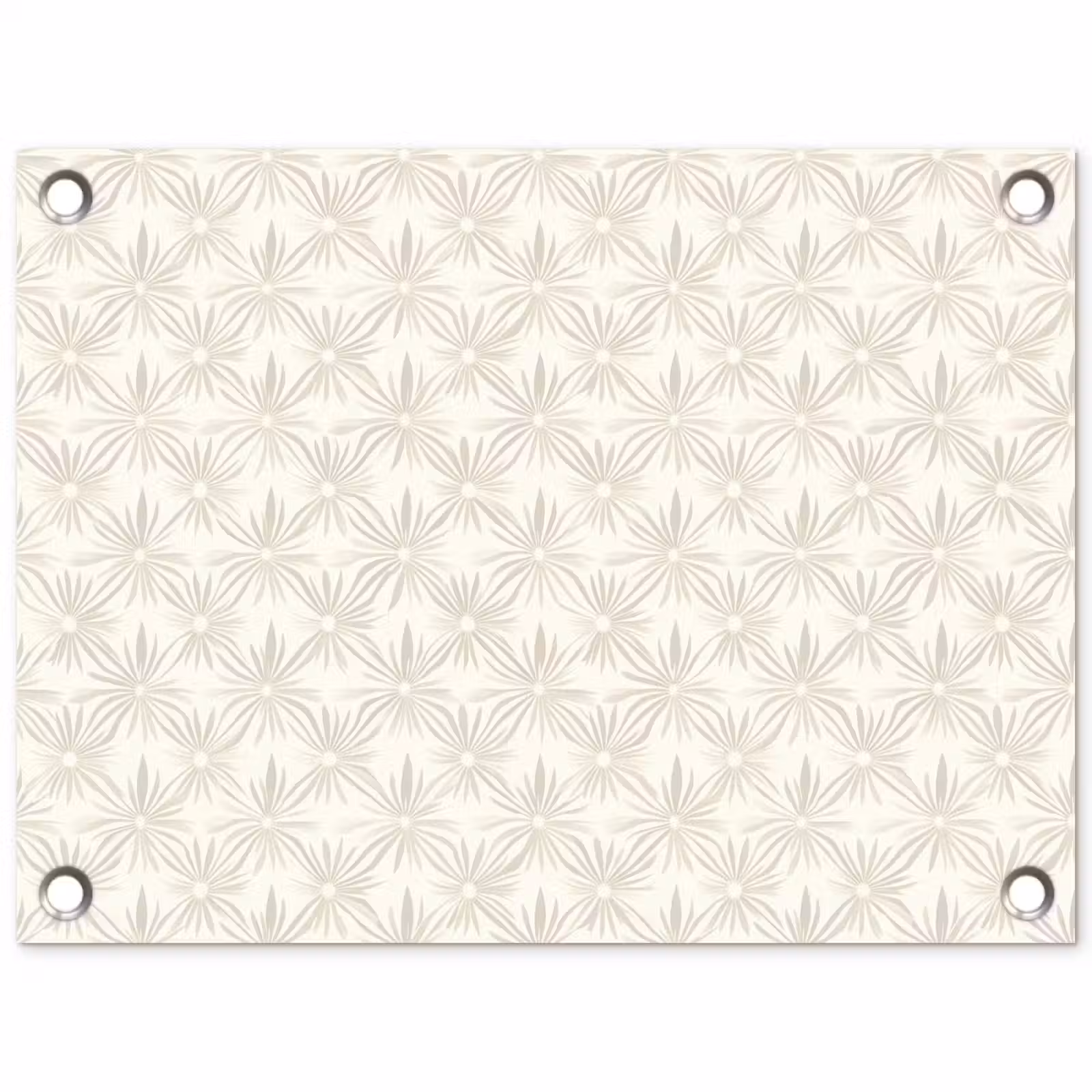 Tuinposter - Patroon - Bloemen - Beige — 1