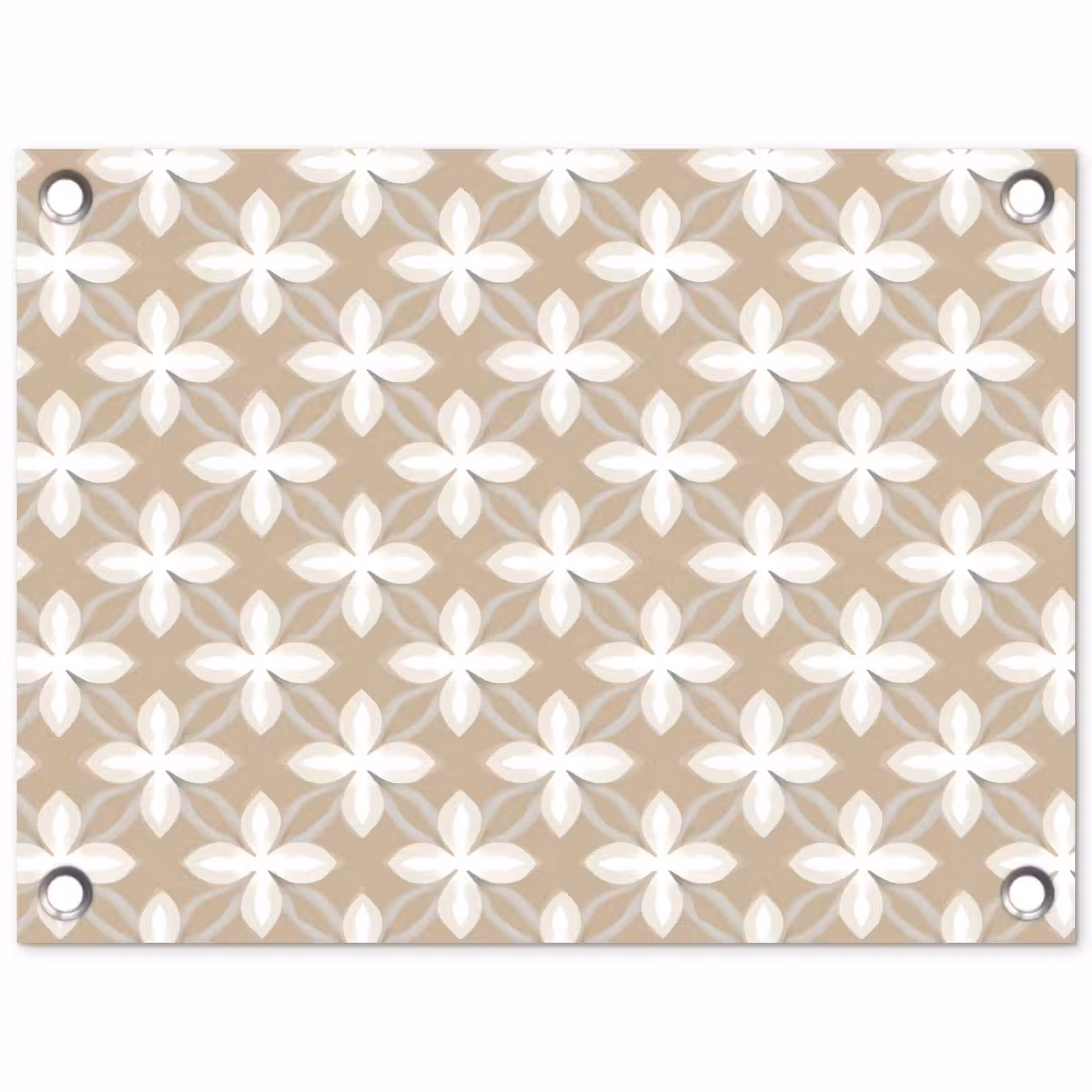 Tuinposter - Patroon - Symmetrisch - Beige — 1