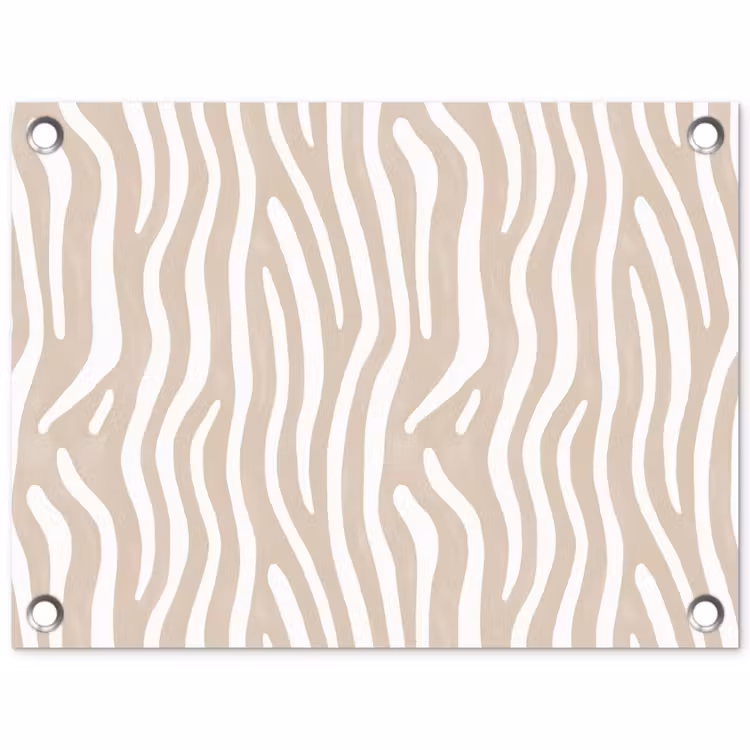 Tuinposter - Abstract - Zebra - Beige — 1