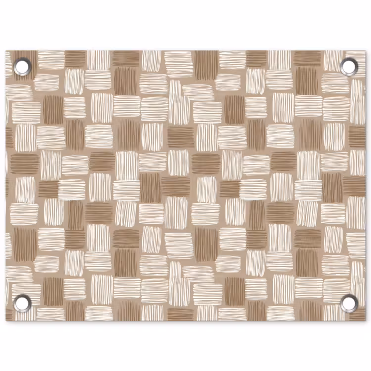 Tuinposter - Blok - Patroon - Bruin — 1