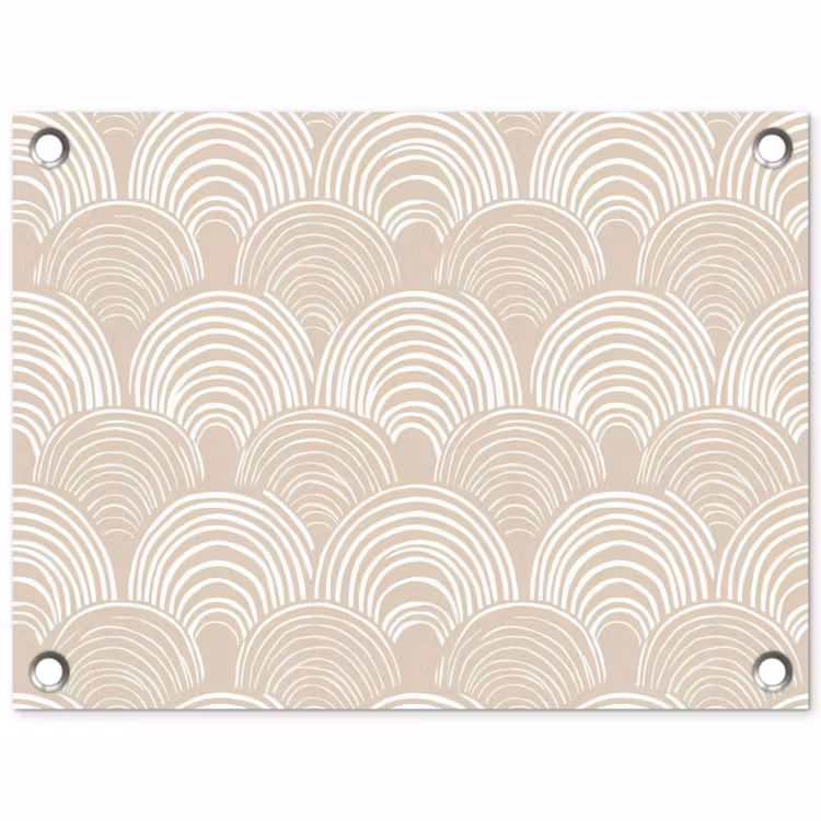 Tuinposter - Golven - Structuur - Beige — 1