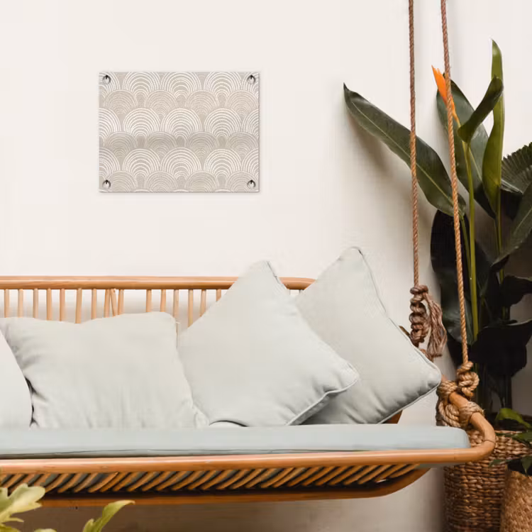 Tuinposter - Golven - Structuur - Beige — 5