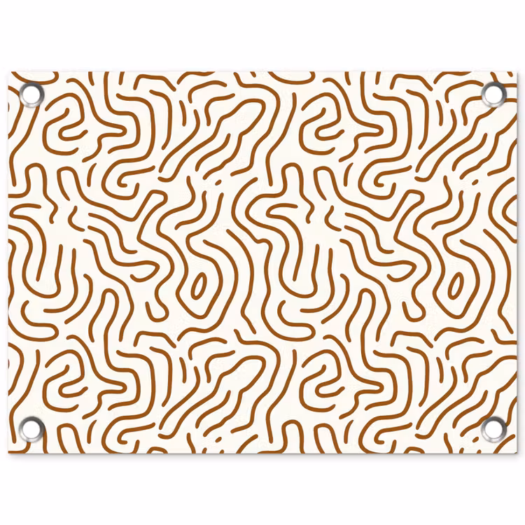 Tuinposter - Minimalistisch - Patroon - Terracotta — 1