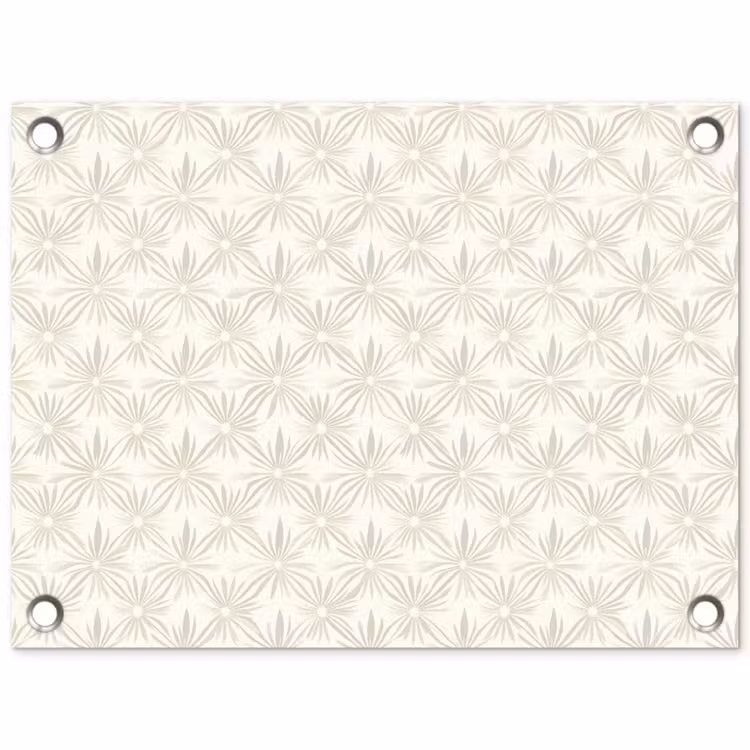 Tuinposter - Patroon - Bloemen - Beige — 1