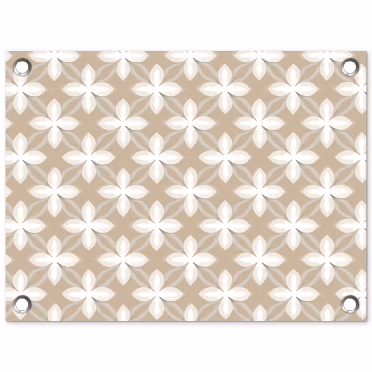 Tuinposter - Patroon - Symmetrisch - Beige — 1