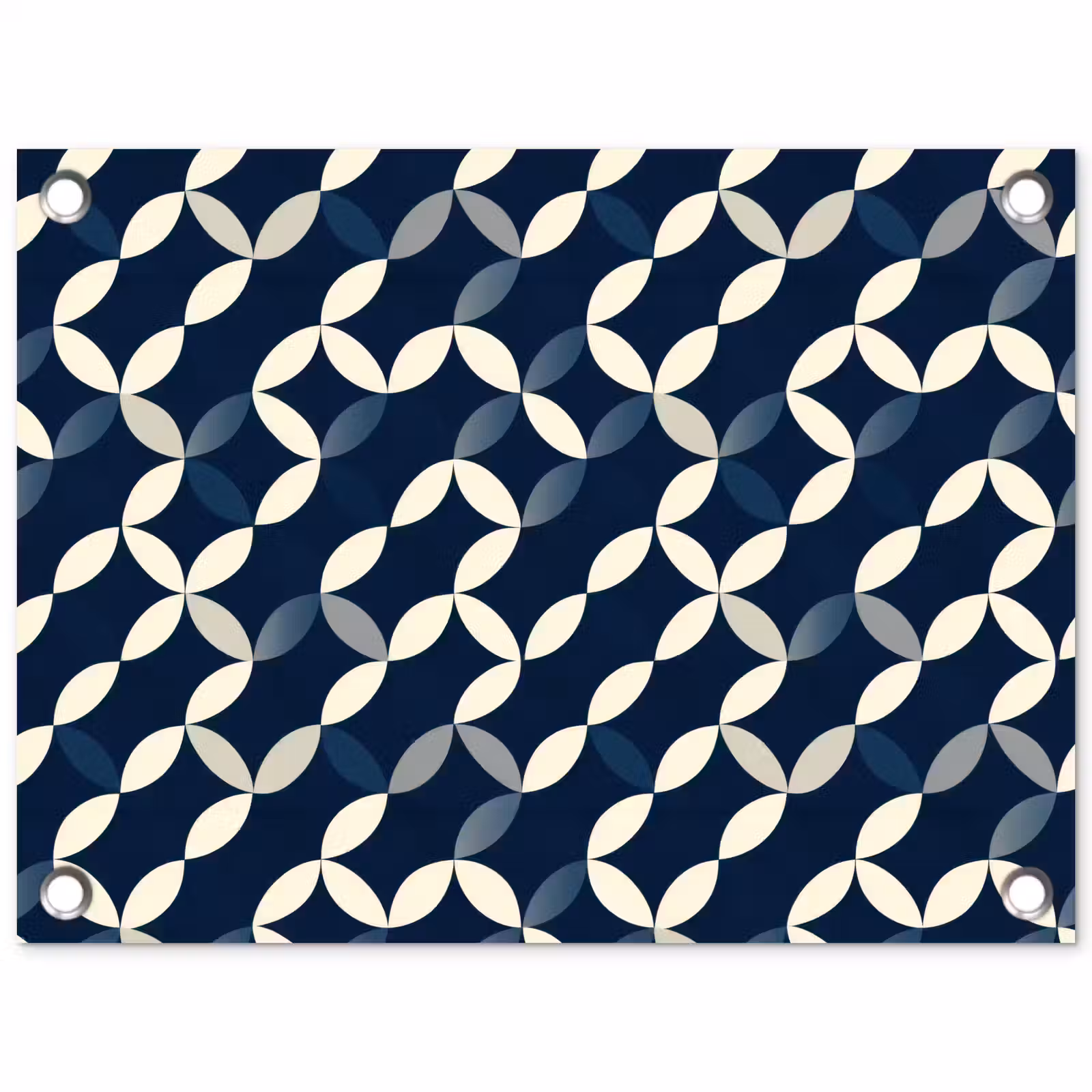 Tuinposter - Abstract - Patroon - Blauw — 1