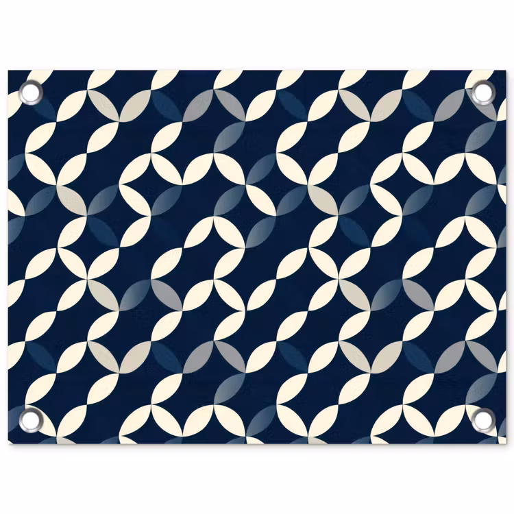 Tuinposter - Abstract - Patroon - Blauw — 1