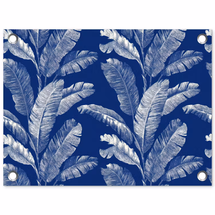 Tuinposter - Blad - Palm - Blauw — 1