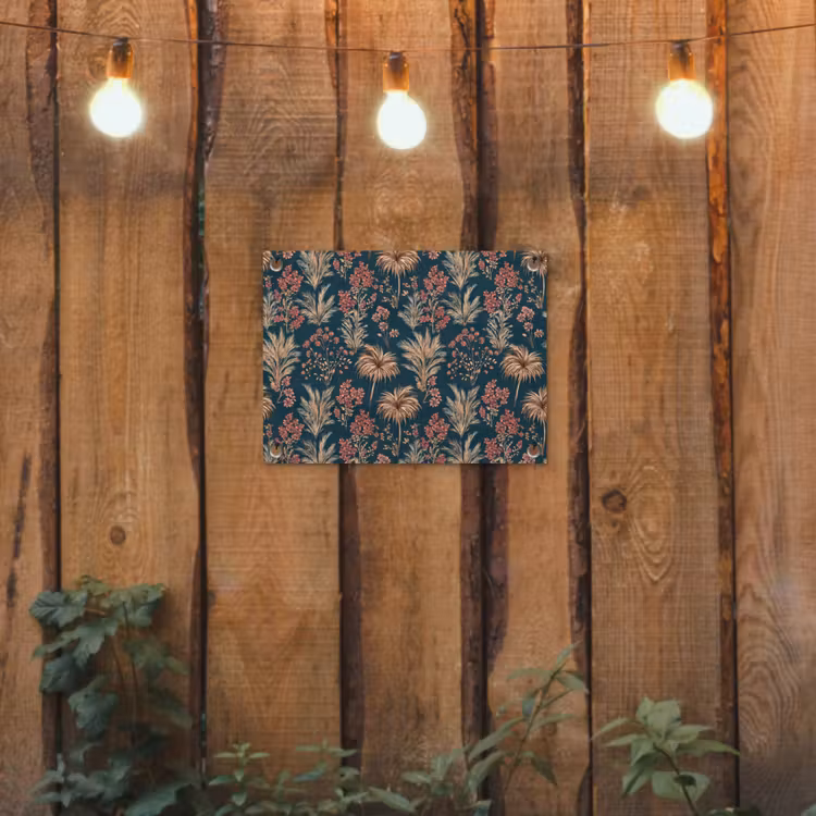 Tuinposter - Botanisch - Patroon - Blauw — 2