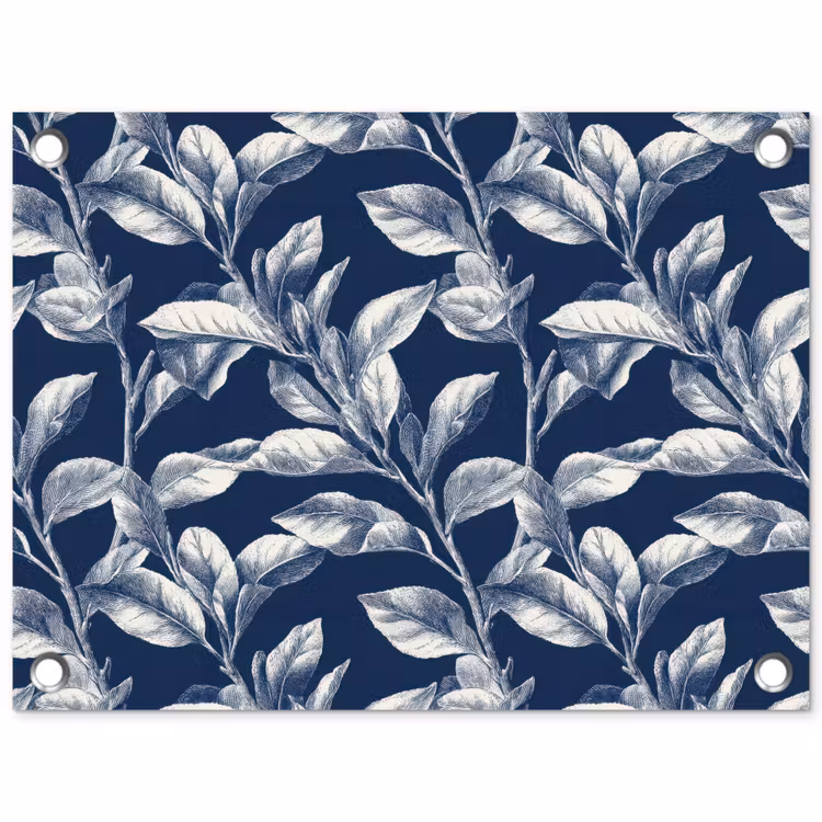 Tuinposter - Botanisch - Patroon - Blauw — 1