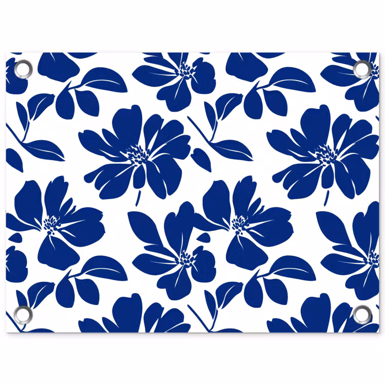 Tuinposter - Floraal - Modern - Blauw — 1