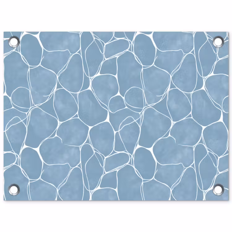 Tuinposter - Organisch - Patroon - Blauw — 1