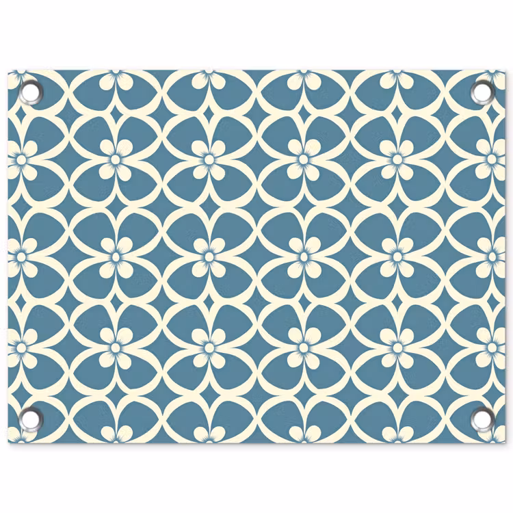 Tuinposter - Patroon - Symmetrisch - Blauw — 1