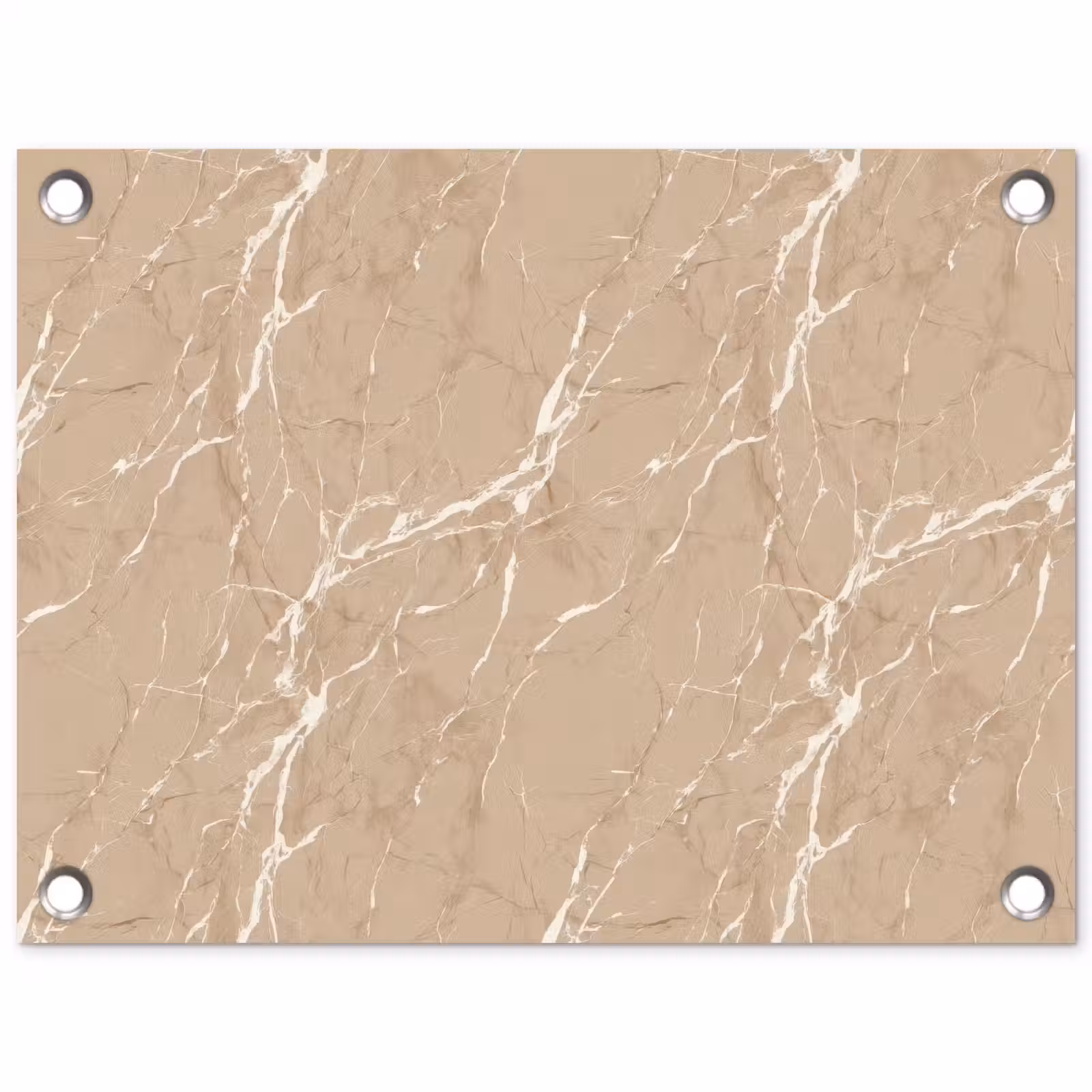 Tuinposter - Beige - Marmer - Organisch - Wit — 1