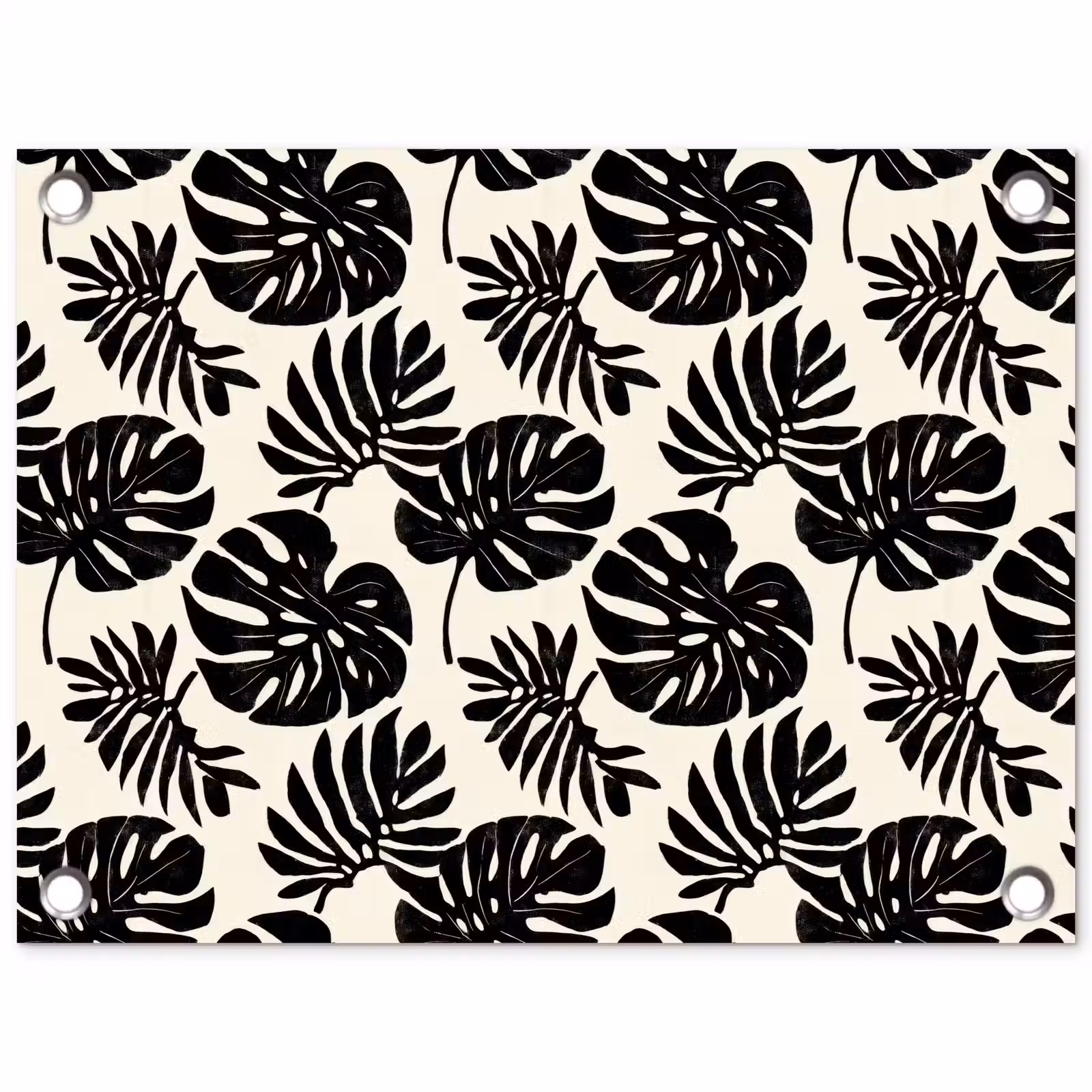 Tuinposter - Modern - Monstera - Zwart — 1