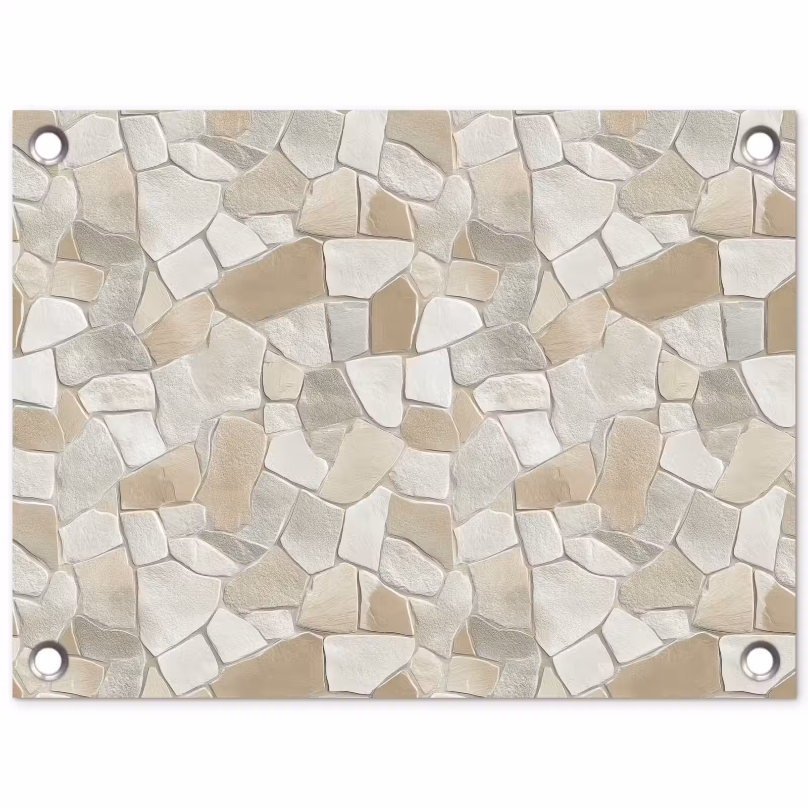 Tuinposter - Mozaïek - Stenen - Beige — 1