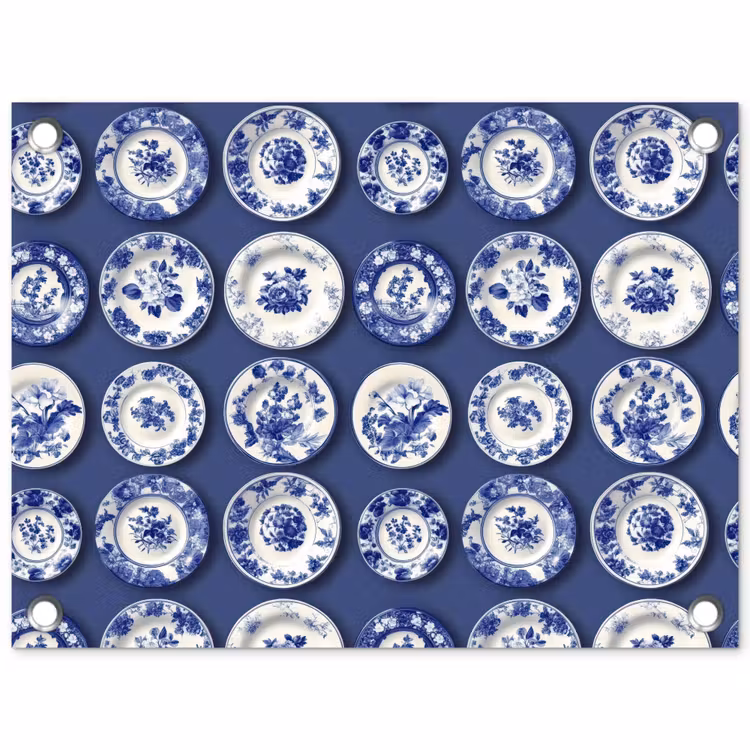 Tuinposter - Borden - Floraal - Blauw — 1
