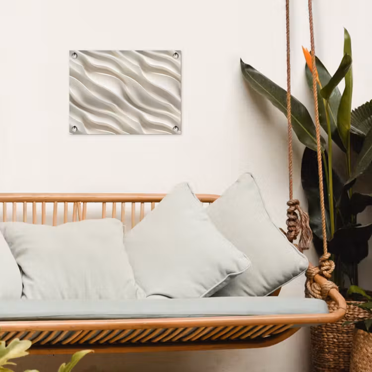 Tuinposter - Diagonaal - Golven - Crème — 5