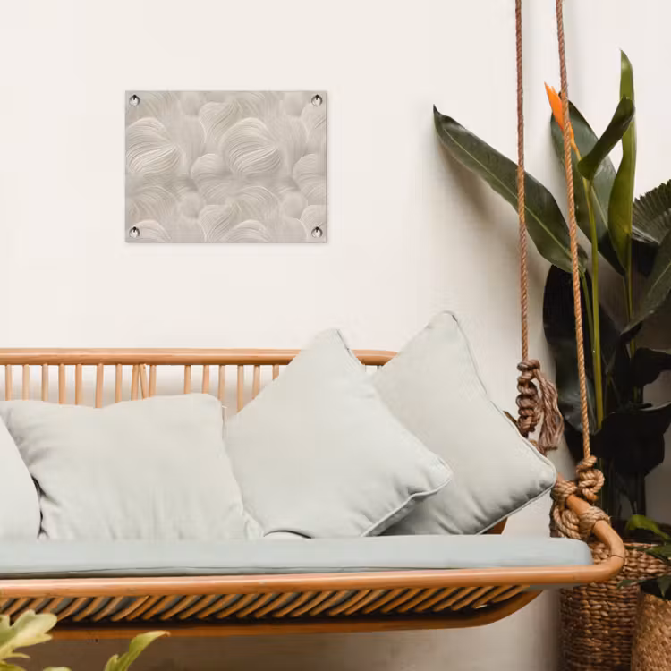 Tuinposter - Lijnen - Waaier - Beige — 5