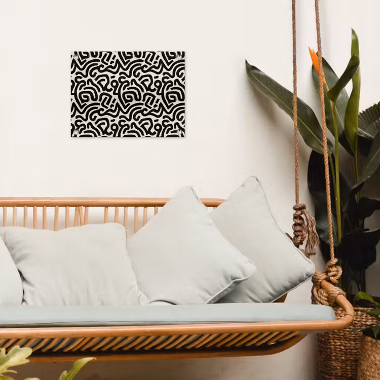 Tuinposter - Modern - Abstract - Zwart — 5