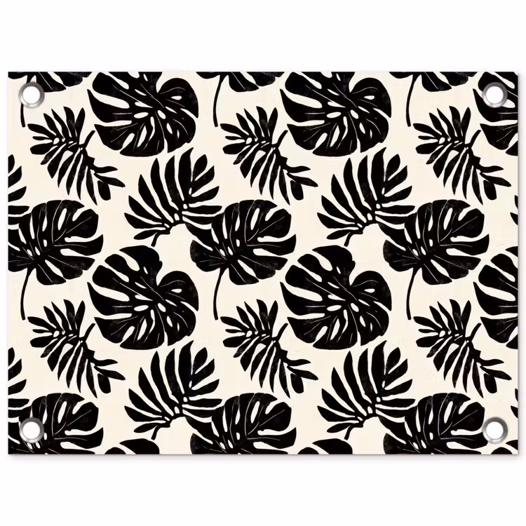 Tuinposter - Modern - Monstera - Zwart — 1