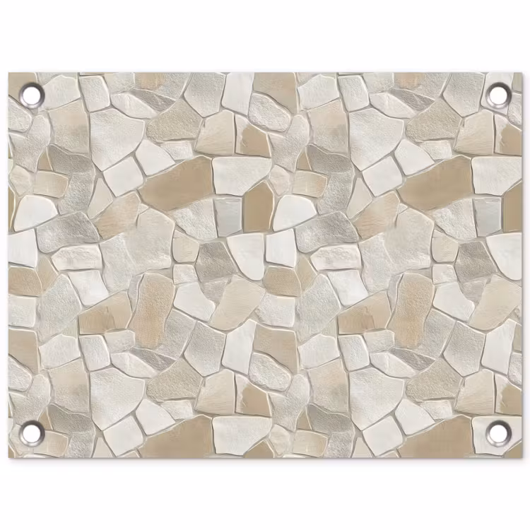 Tuinposter - Mozaïek - Stenen - Beige — 1