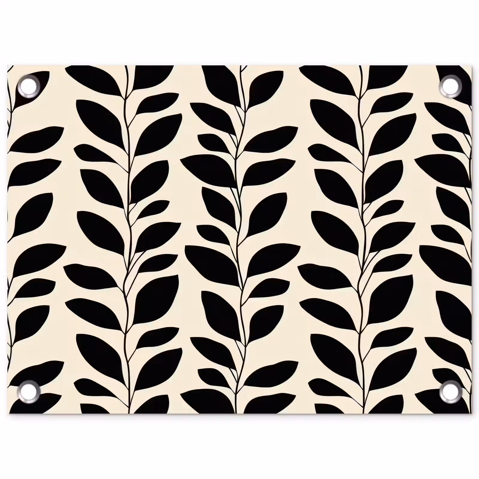 Tuinposter - Botanisch - Dessin - Zwart - Beige — 1