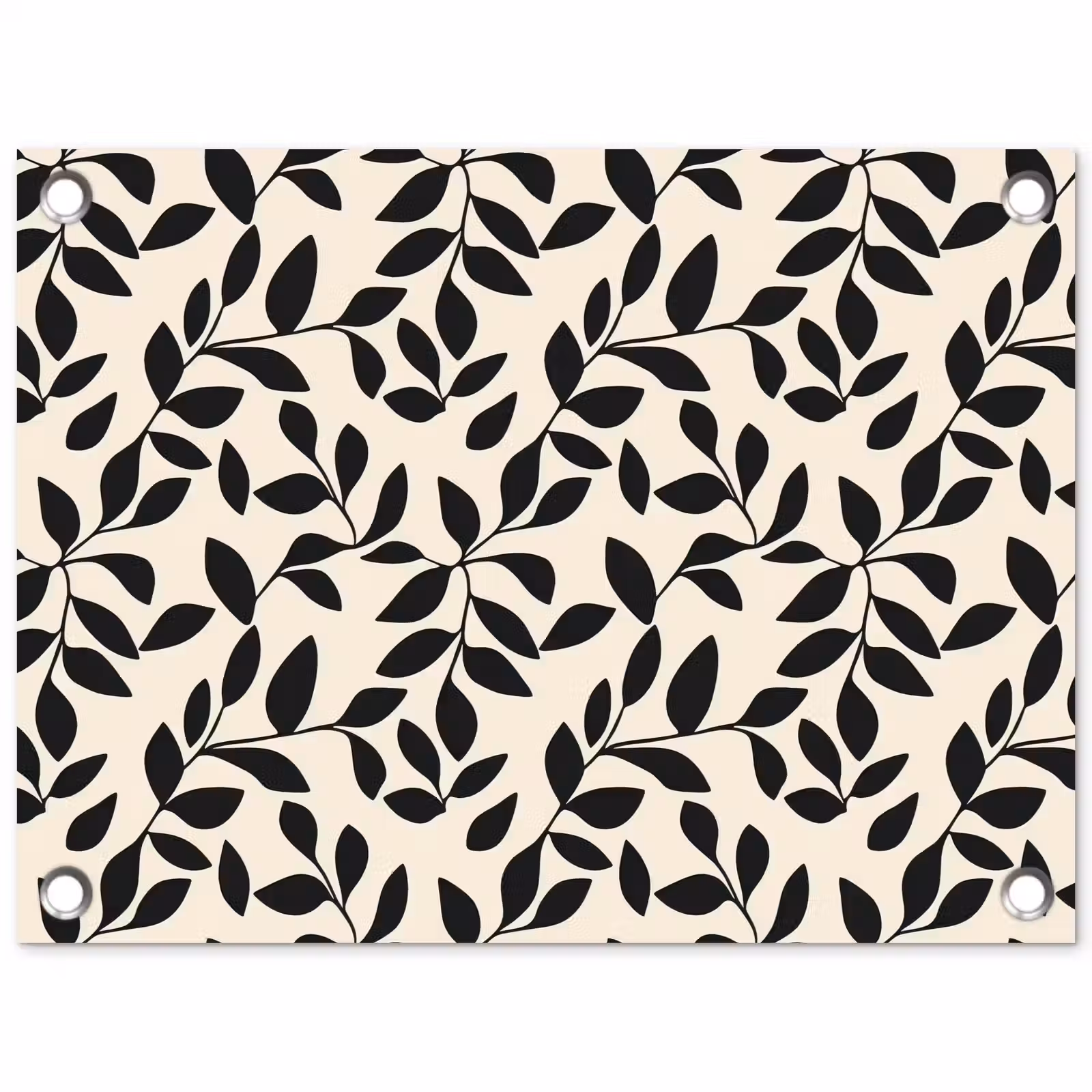 Tuinposter - Elegant - Patroon - Zwart - Beige — 1