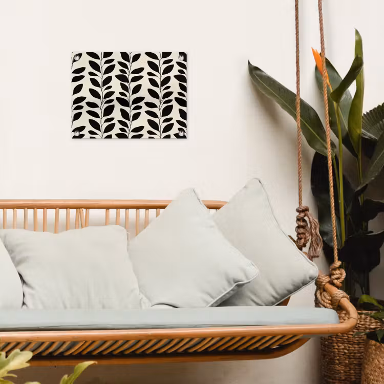 Tuinposter - Botanisch - Dessin - Zwart - Beige — 5