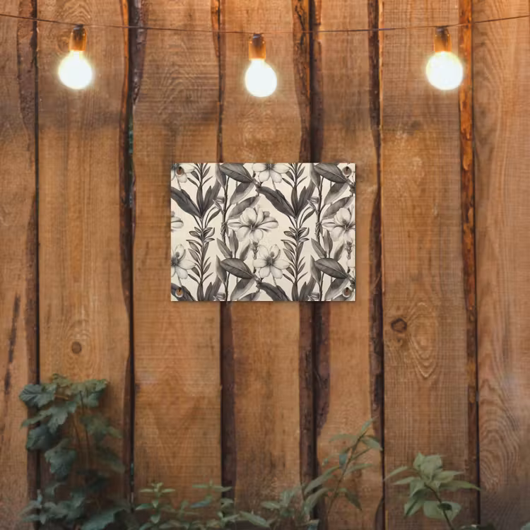 Tuinposter - Klassiek - Botanisch - Zwart - Beige — 2
