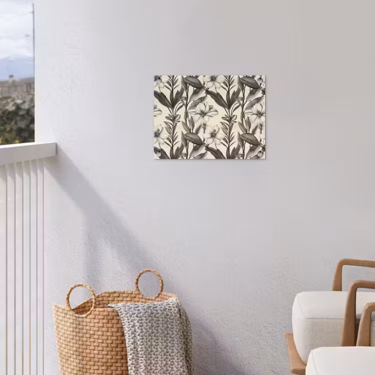 Tuinposter - Klassiek - Botanisch - Zwart - Beige — 3