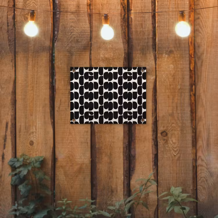 Tuinposter - Modern - Patroon - Zwart — 2