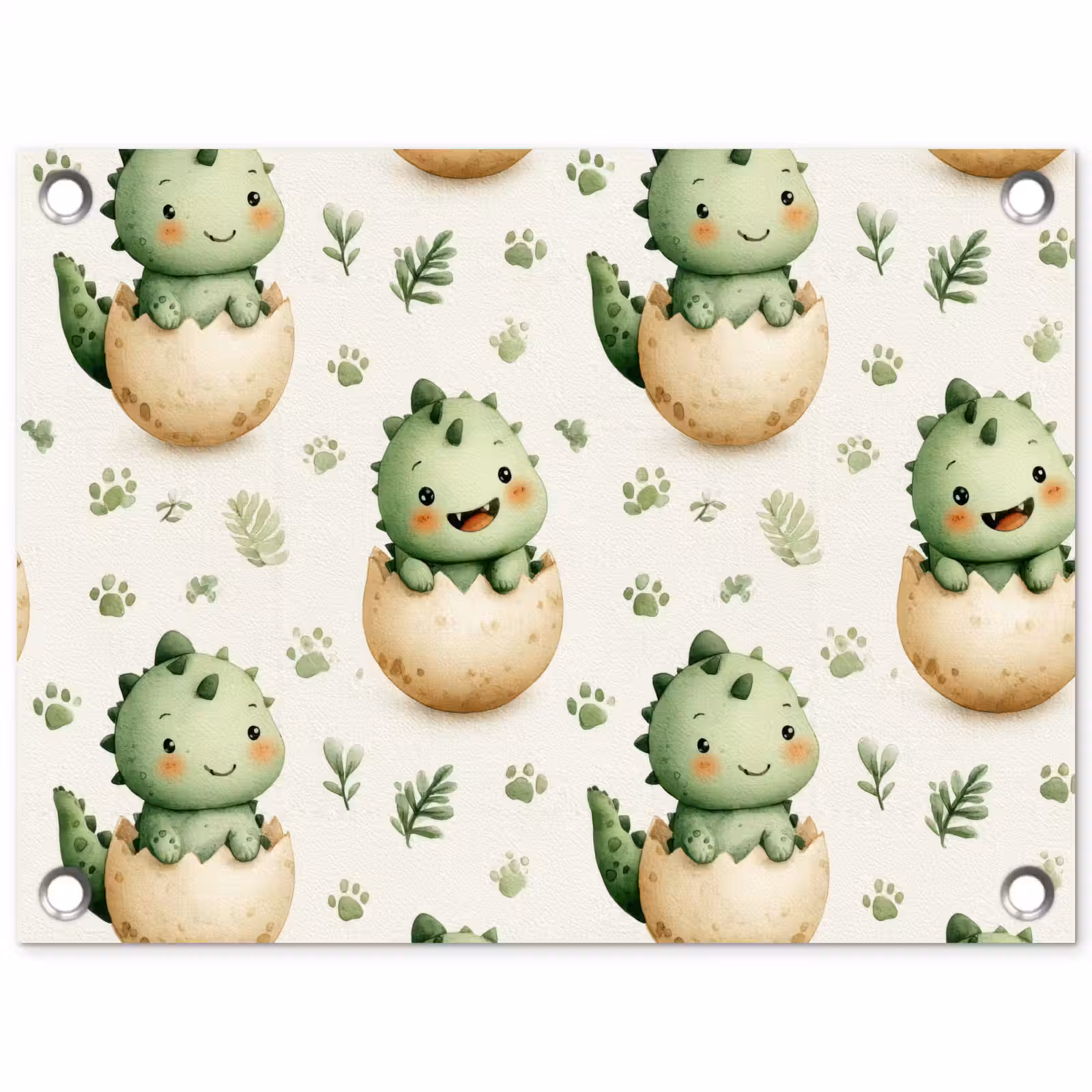 Tuinposter - Dino - Eieren - Groen — 1