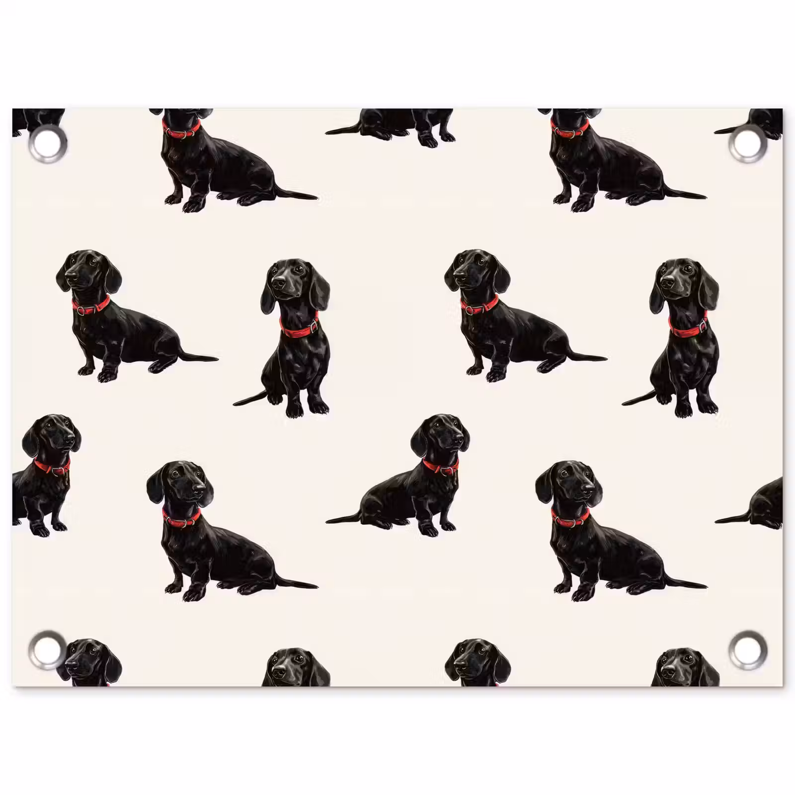 Tuinposter - Hond - Patroon - Zwart — 1