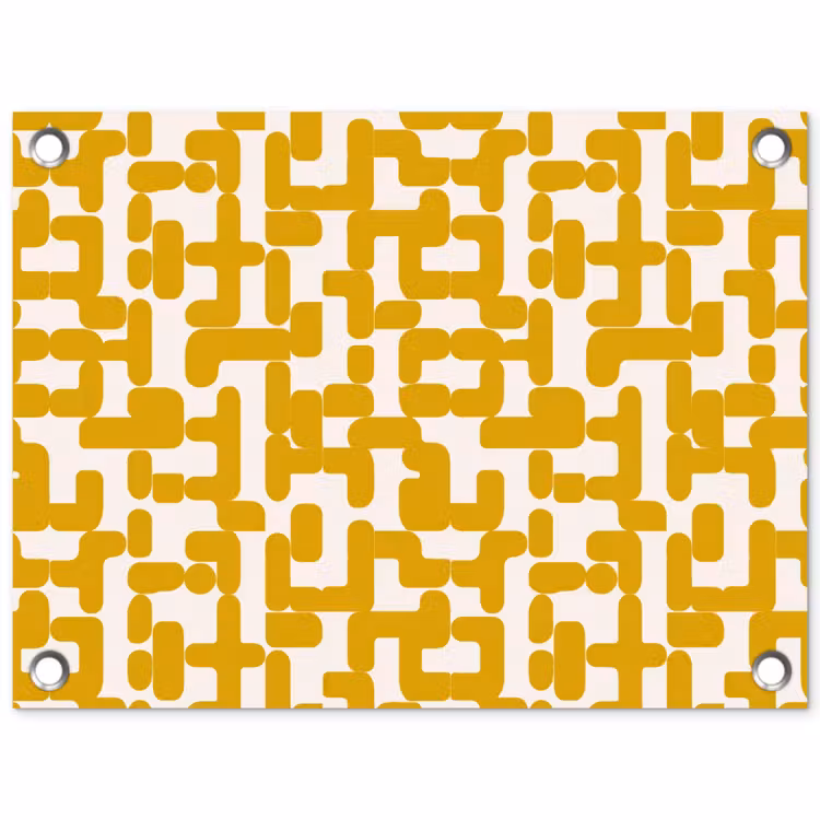 Tuinposter - Geel - Beige - Patroon — 1