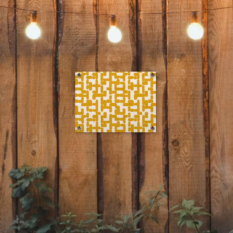 Tuinposter - Geel - Beige - Patroon — 2
