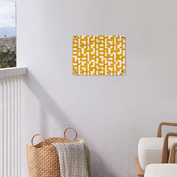 Tuinposter - Geel - Beige - Patroon — 3