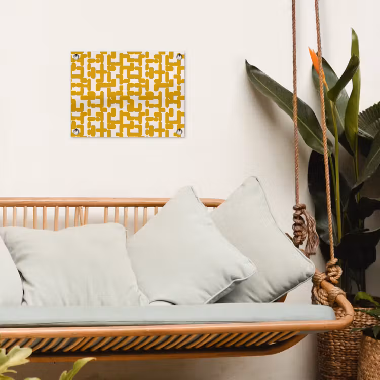 Tuinposter - Geel - Beige - Patroon — 5