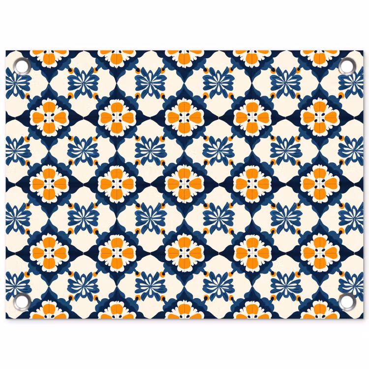 Tuinposter - Klassiek - Geometrisch - Blauw — 1