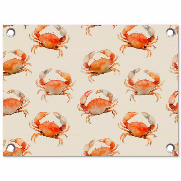 Tuinposter - Krabben - Patroon - Oranje — 1