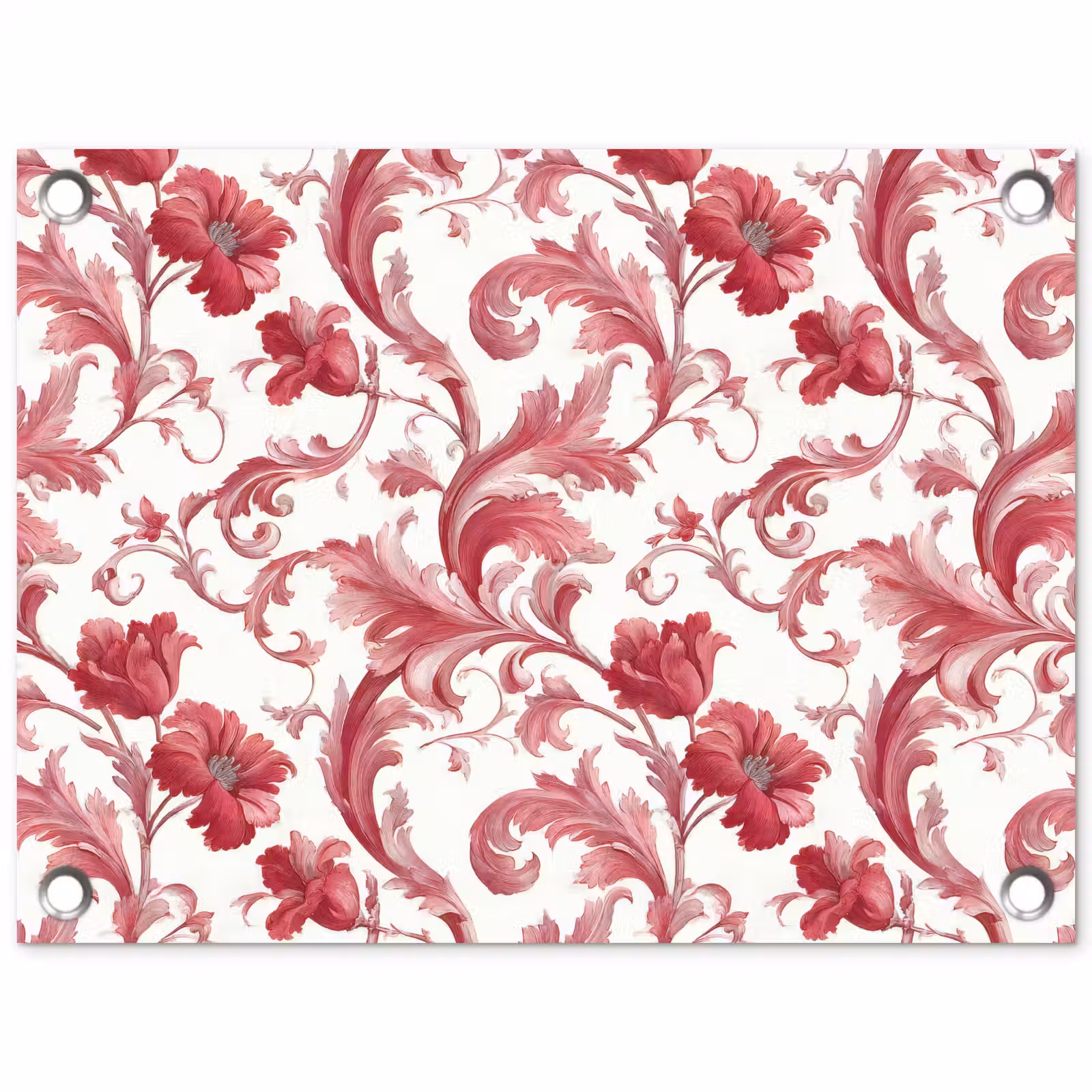 Tuinposter - Barok - Patroon - Rood — 1