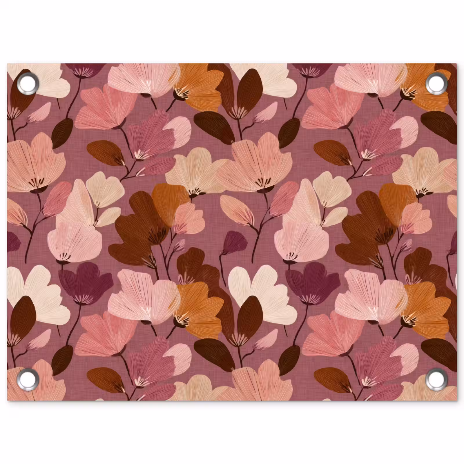 Tuinposter - Bloem - Patroon - Roze — 1