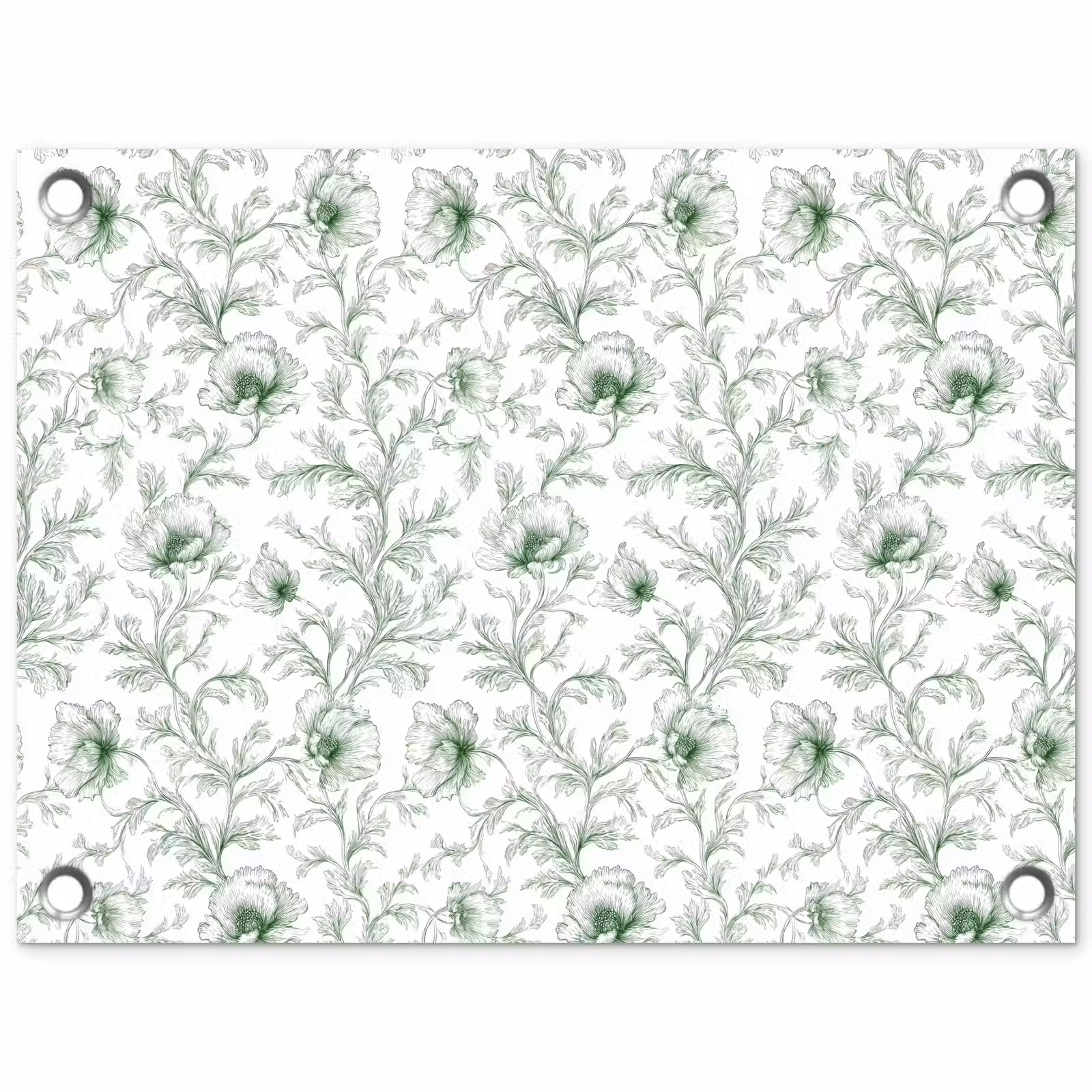 Tuinposter - Bloemen - Getekend - Groen — 1