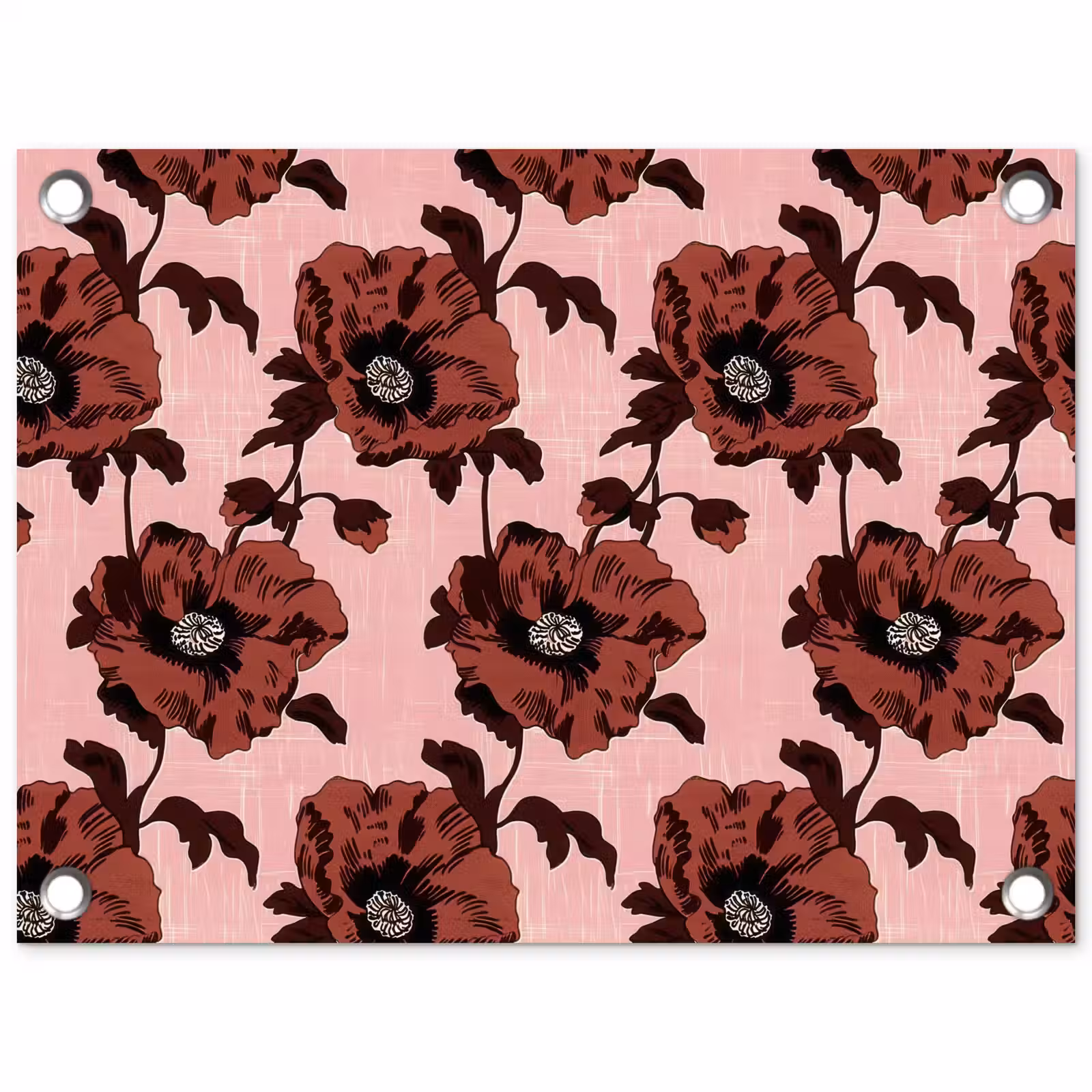 Tuinposter - Bloemen - Retro - Rood — 1