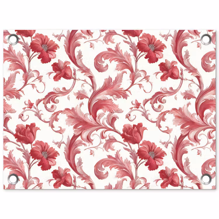 Tuinposter - Barok - Patroon - Rood — 1