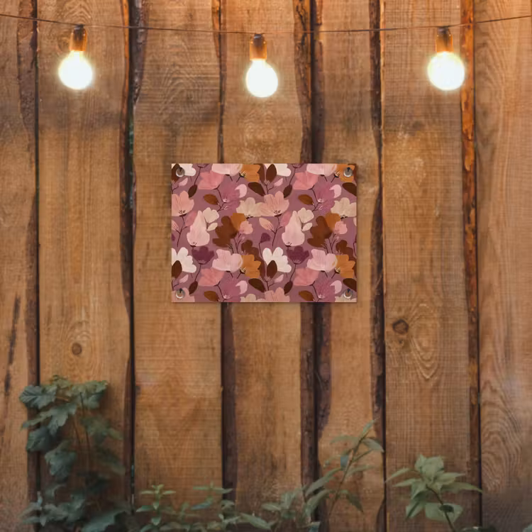 Tuinposter - Bloem - Patroon - Roze — 2